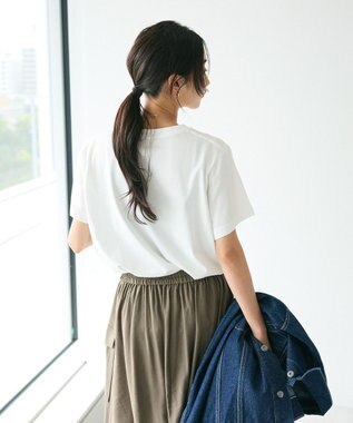 CRAFT STANDARD BOUTIQUE アソートロゴプリント半袖プルオーバー Silver