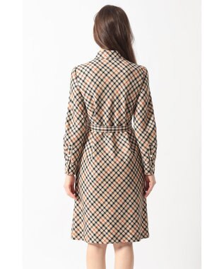 DAKS ハウスチェック バイアスシャツワンピース ハウスチェック