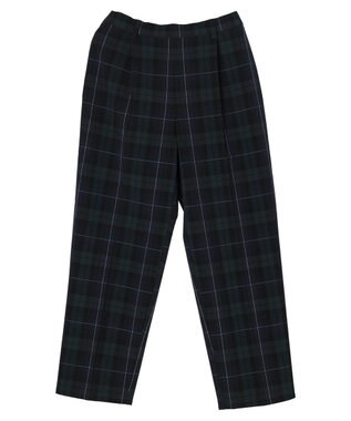 Green Parks きれいシルエットチェックパンツ Check Navy