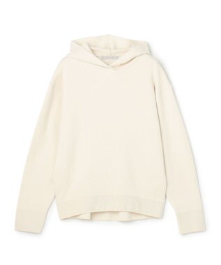 コットンカシミヤニット フーディ