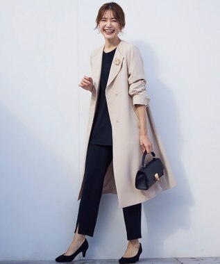 ANY SIS 【WEB・一部店舗限定】ペプラムチュールコンビ セット ネイビー