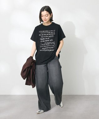 CRAFT STANDARD BOUTIQUE アソートロゴプリント半袖プルオーバー Black