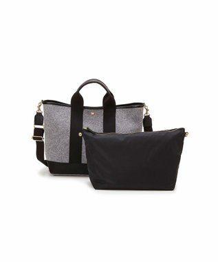 TOPKAPI 【Breath TOPKAPI】イタリアンフェルト ショルダー付 A4 トートバッグ L チャコールグレー