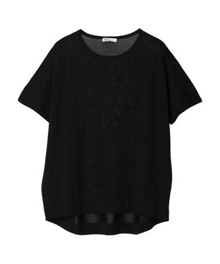 CRAFT STANDARD BOUTIQUE UVカット/接触冷感/洗える/ 半袖ニットプルオーバー Black