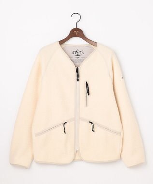 JOSEPH ABBOUD MOUNTAIN 【軽量/レイヤードにおすすめ】ボアフリース カーディガン アイボリー系