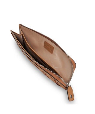 PELLE BORSA メッシュL字ファスナーコンパクト長財布 Chrono Weave クロノウィーブ 5843 キャメル