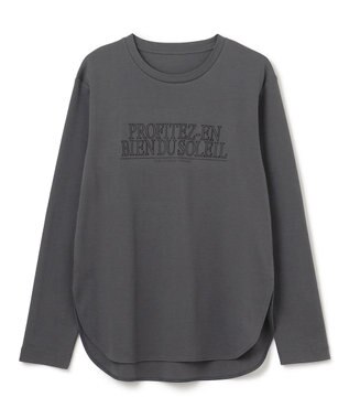 UNFILO ロゴ刺繍 Tシャツ チャコール