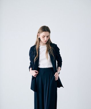 uncrave クールタッチツイル ダブルジャケット ダークネイビー
