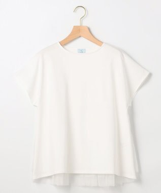 組曲 【先行予約】GIZAコットンチュールコンビ カットソー アイボリー系