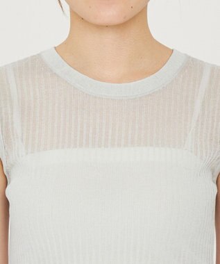 uncrave シアー リブ ノースリーブ ニット（uncrave STANDARD） ライトセージ