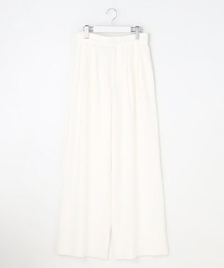 自由区 S 【セットアップ対応】リネンストレッチワイド パンツ オフ