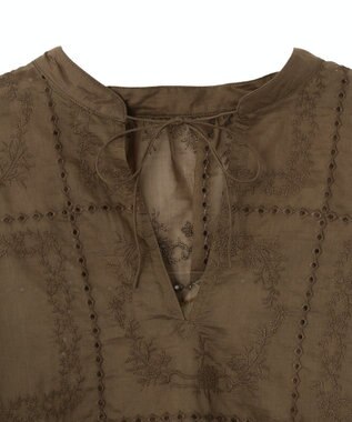 AMERICAN HOLIC スキッパーレースブラウス Mocha