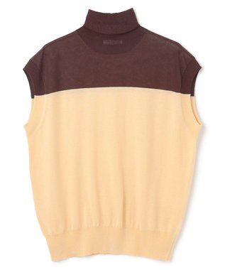BEIGE， 【洗える】CARNOT / バイカラーニット Cream×Bordeaux