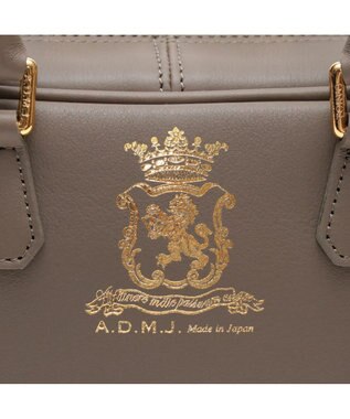 A.D.M.J. 【牛革】クラシックアニルブリロ/ボストン25cm(ショルダーストラップ付) AN.ブラウン