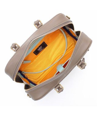 A.D.M.J. 【牛革】クラシックアニルブリロ/ボストン25cm(ショルダーストラップ付) AN.ブラウン