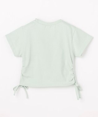 ANY KIDS 【洗濯機可能】ドロスト 裾リボンTシャツ ミント