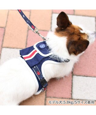 PET PARADISE J.PRESS ポケット付きハーネス ３Ｓ 小型犬 紺(ネイビー・インディゴ)