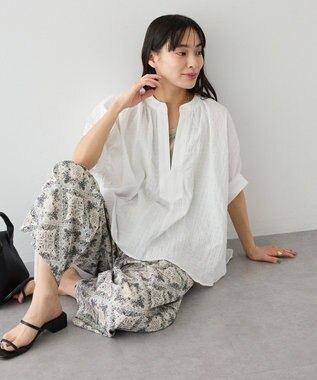 CRAFT STANDARD BOUTIQUE プリントイージーパンツ Light Beige