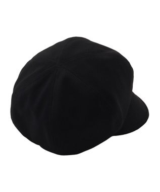 MOONBAT 【日本製/洗える/サイズ調整】フルラ (FURLA) ロゴチャーム付 キャスケット ブラック