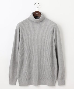 JOSEPH ABBOUD 【キングサイズ・洗える/チクチクしない/3シーズン対応】SNOWY タートルネック ニット ライトグレー系
