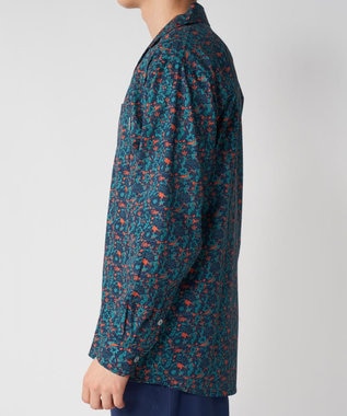 OP／FILA 【Ocean Pacific】プリント長袖オープンネックシャツ ネイビー