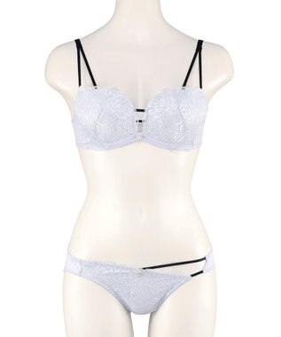 San-ai Resort（三愛水着楽園） 【northerly bra フィットシリーズ 谷間メイク】 Wストラップ ブラジャー＆ショーツSet B～Fカップ ブルー