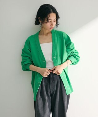 Green Parks スポンディッシュＶネックカーディガン Green
