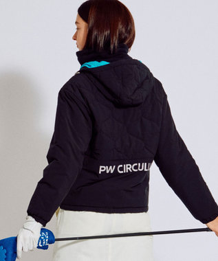 PW CIRCULUS 【撥水加工 / ストレッチ】【WOMEN】キルティング中綿ブルゾン ゴルフウェア レディース ブラック系