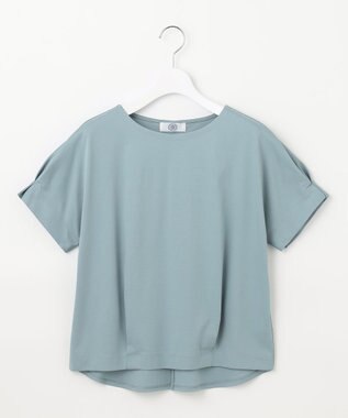 J.PRESS LADIES L 【接触冷感】コットンスムース フレンチスリーブ カットソー シーグリーン系