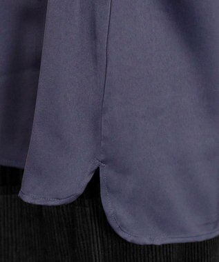 Tiaclasse L 【洗える】ボリュームスリーブブラウス パープルグレー