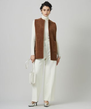 ICB 【CLASSY.1月号掲載・新色追加・洗える】エクストラファインメリノ タートルネックプルオーバー オフホワイト系