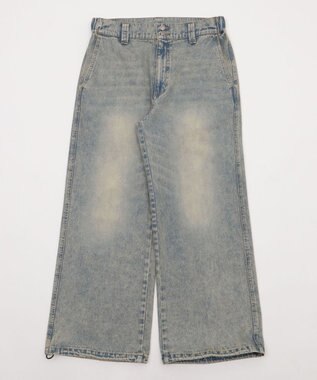 WEGO ローライズバギーフレアデニムパンツ デニム淡加工色