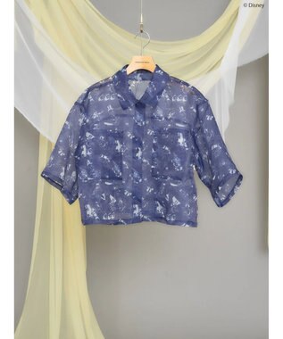 AMERICAN HOLIC 総柄シアーショート丈シャツ／Ｄｉｓｎｅｙ Navy