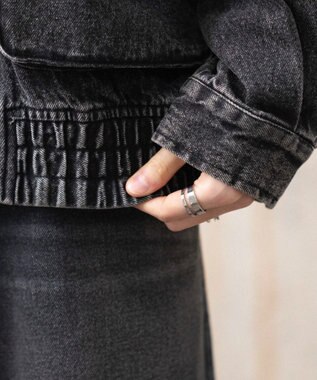 WEGO 【ユニセックス着用ITEM/MLサイズ展開】フライトジャケット デニムブラックソノタ