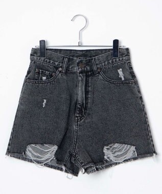 WEGO ダメージデニムショートパンツ ブラックその他
