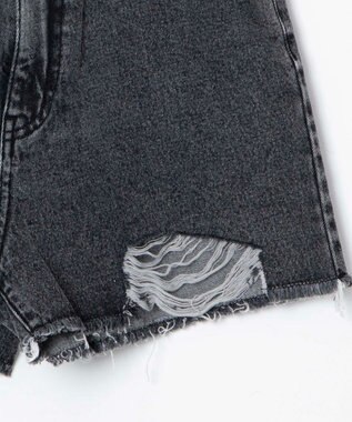 WEGO ダメージデニムショートパンツ ブラックその他