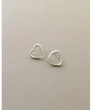 yoaa シルバー925 ミディハートピアス