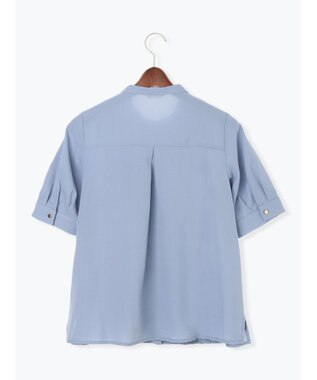 Te chichi 【WEB限定カラーあり】フロントレース5分袖ブラウス ブルー