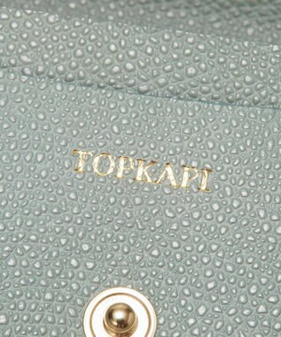 TOPKAPI 【TOPKAPI】角シボ型押し・ 名刺入れ COLORATO コロラート グリーングレー