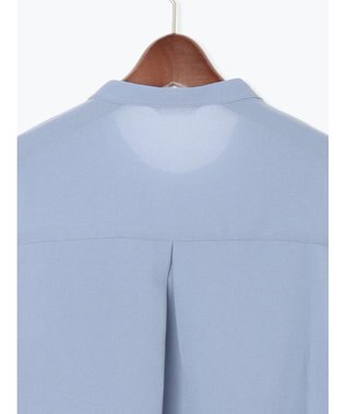 Te chichi 【WEB限定カラーあり】フロントレース5分袖ブラウス ブルー