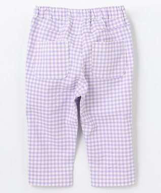 ANY KIDS ひんやりクール ギンガムパンツ ラベンダー×ギンガム