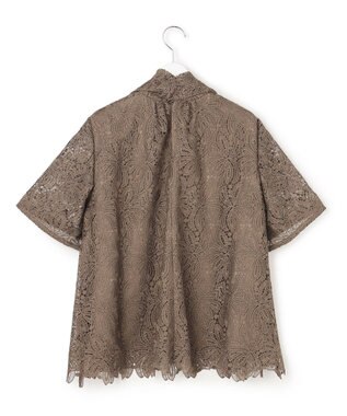 23区 S 【APPLAUDIR】Brocheリボンブーケレース ブラウス ブラウン系