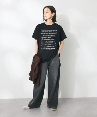 CRAFT STANDARD BOUTIQUE アソートロゴプリント半袖プルオーバー Black