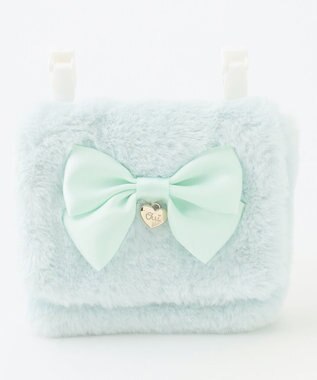 ANY KIDS リボン付き ポケット ポシェット ミント