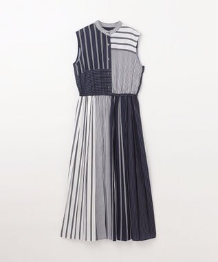 GRACE CONTINENTAL ストライププリントワンピース ネイビー