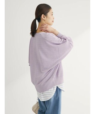 Green Parks ＵＶカット加工　ドルマンニットカーディガン Light Purple