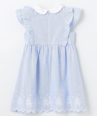 ANY KIDS コードレーン 裾刺繍 ワンピース サックスブルー