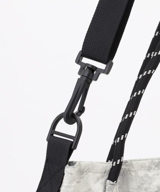 JOSEPH ABBOUD MOUNTAIN 【軽量/ECO撥水/ポケッタブル】エンボスプリント トートバッグ ライトグレー系5