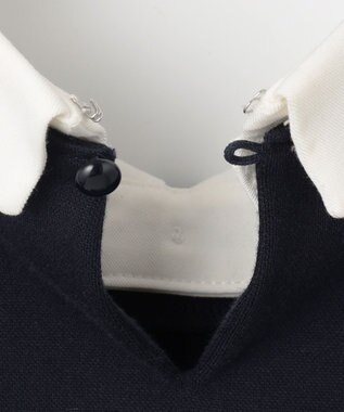 ANY SIS 【WEB・一部店舗限定】カットジャカード襟付き2WAY セットアップ ネイビー系