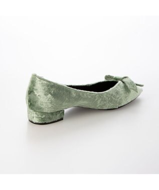 MODE ET JACOMO <carino>ベルベットリボンパンプス グリーン